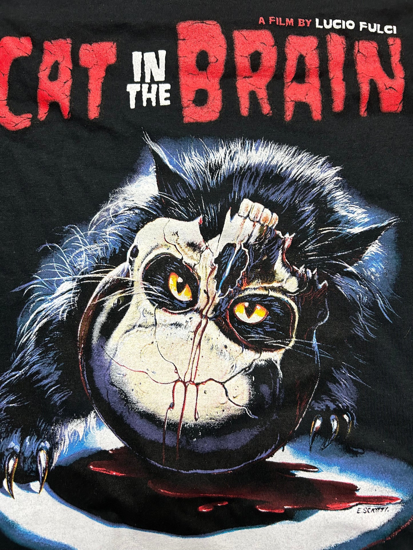 CAT IN THE BRAIN T-shirt: Full Color Skull