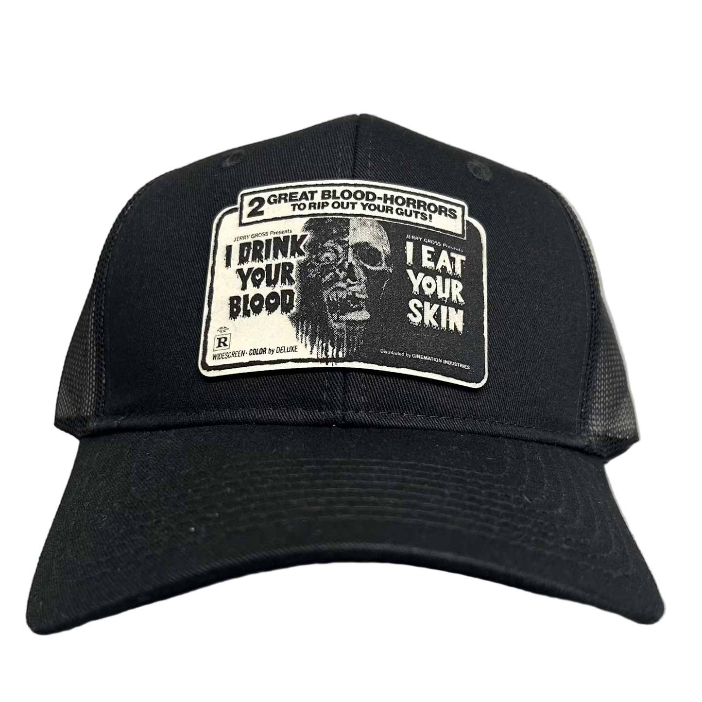 I DRINK YOUR BLOOD: Glow in the Dark 'Double Feature' Hat Trucker Hat
