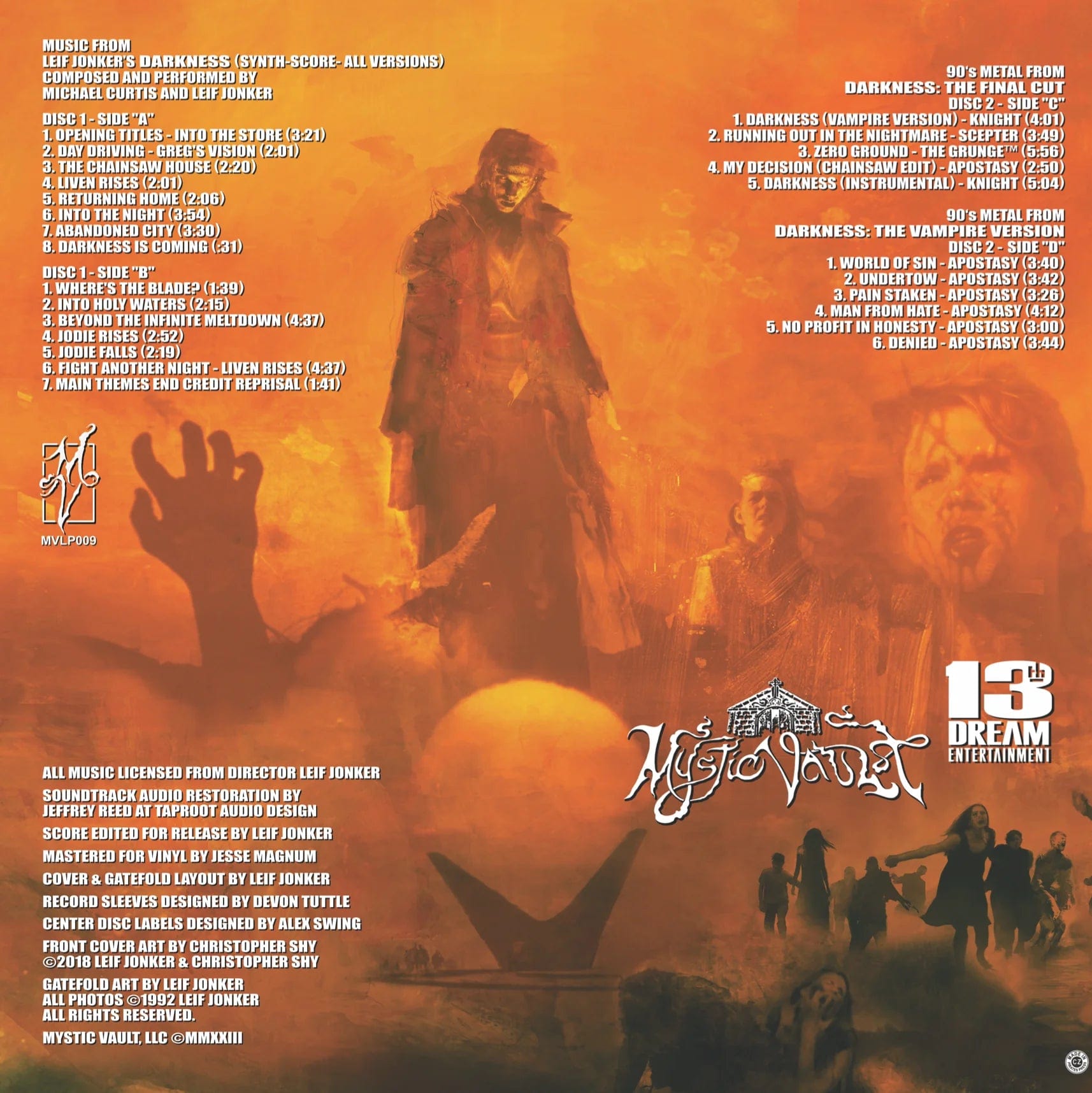 LEIF JONKER'S DARKNESS: Original Motion Picture Soundtrack 2LP