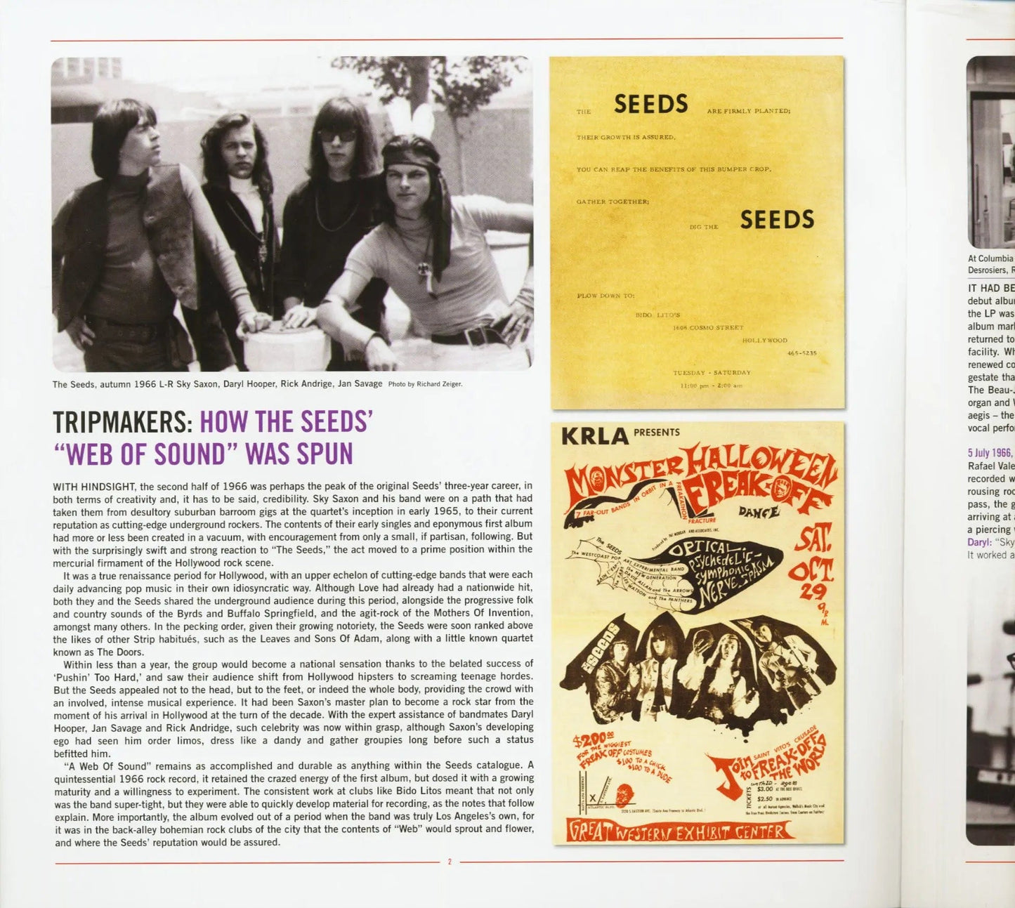 THE SEEDS: A Web of Sound 2LP