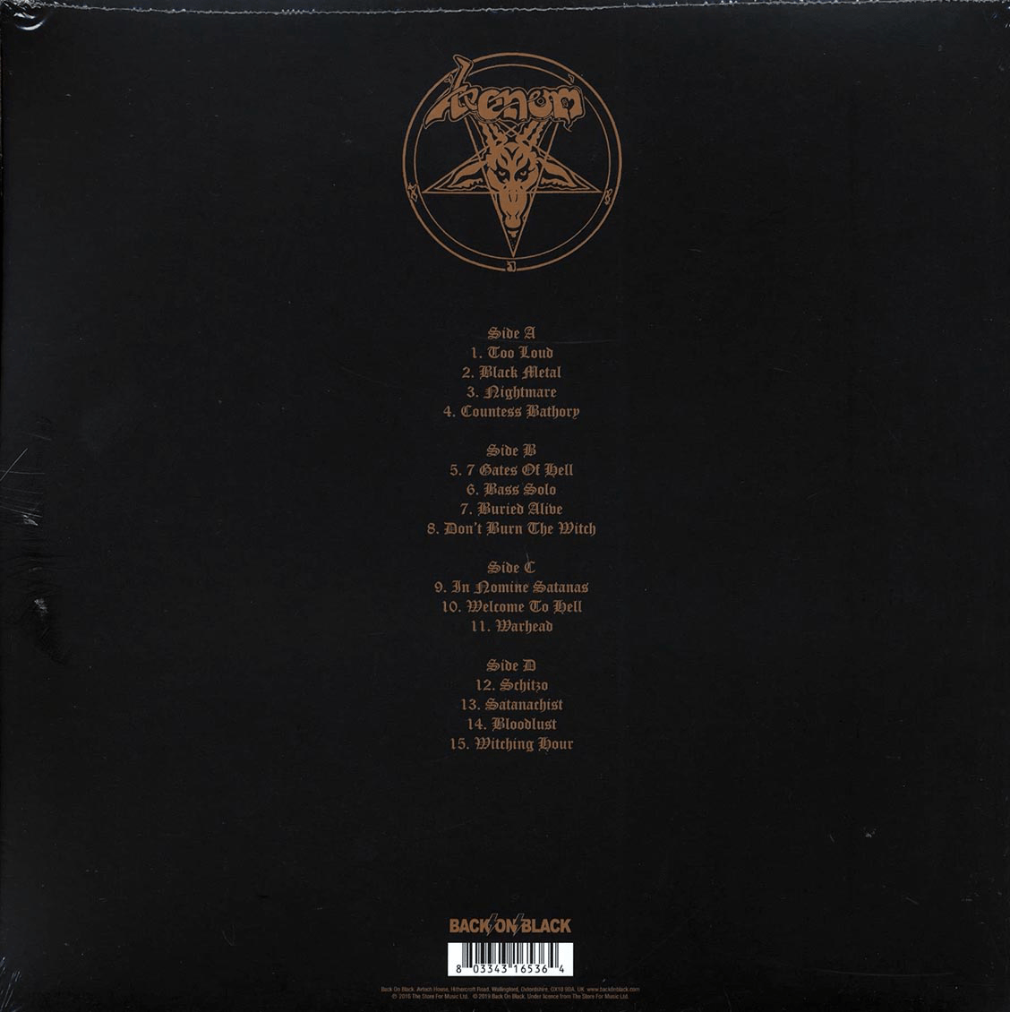 VENOM: Live from The Hammersmith Odeon Theatre 1985 2LP (color vinyl)
