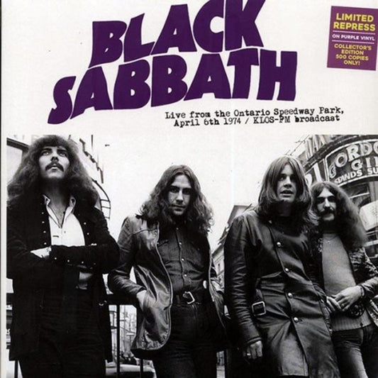 BLACK SABBATH: Live from The Ontario Speedway Park, April 6th 1974 / KLOS-FM Broadcast LP (purple vinyl, only 500 copies!)