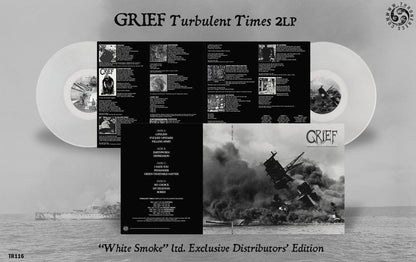 GRIEF: Turbulent Times 2LP (White Smoke color vinyl, limited to 400 units)