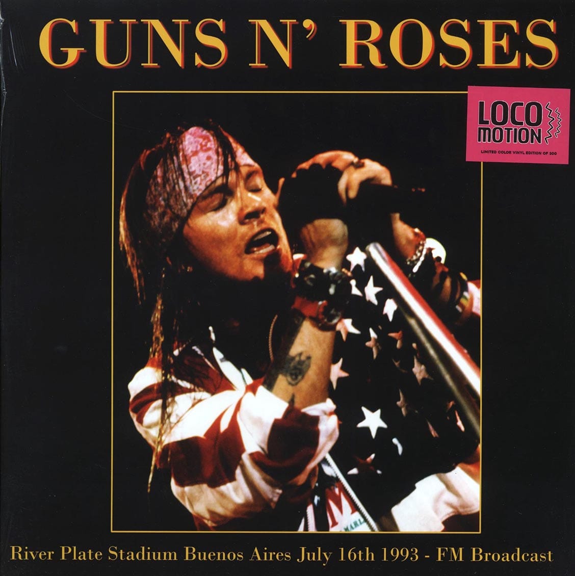 GUNS N' ROSES: River Plate Stadium Buenos Aires July 16th 1993 FM Broadcast (Ltd. 300 Copies) (Colored vinyl) LP