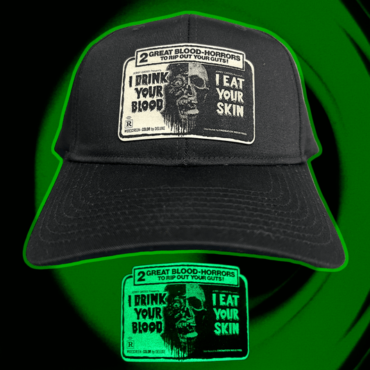 I DRINK YOUR BLOOD: Glow in the Dark 'Double Feature' Hat