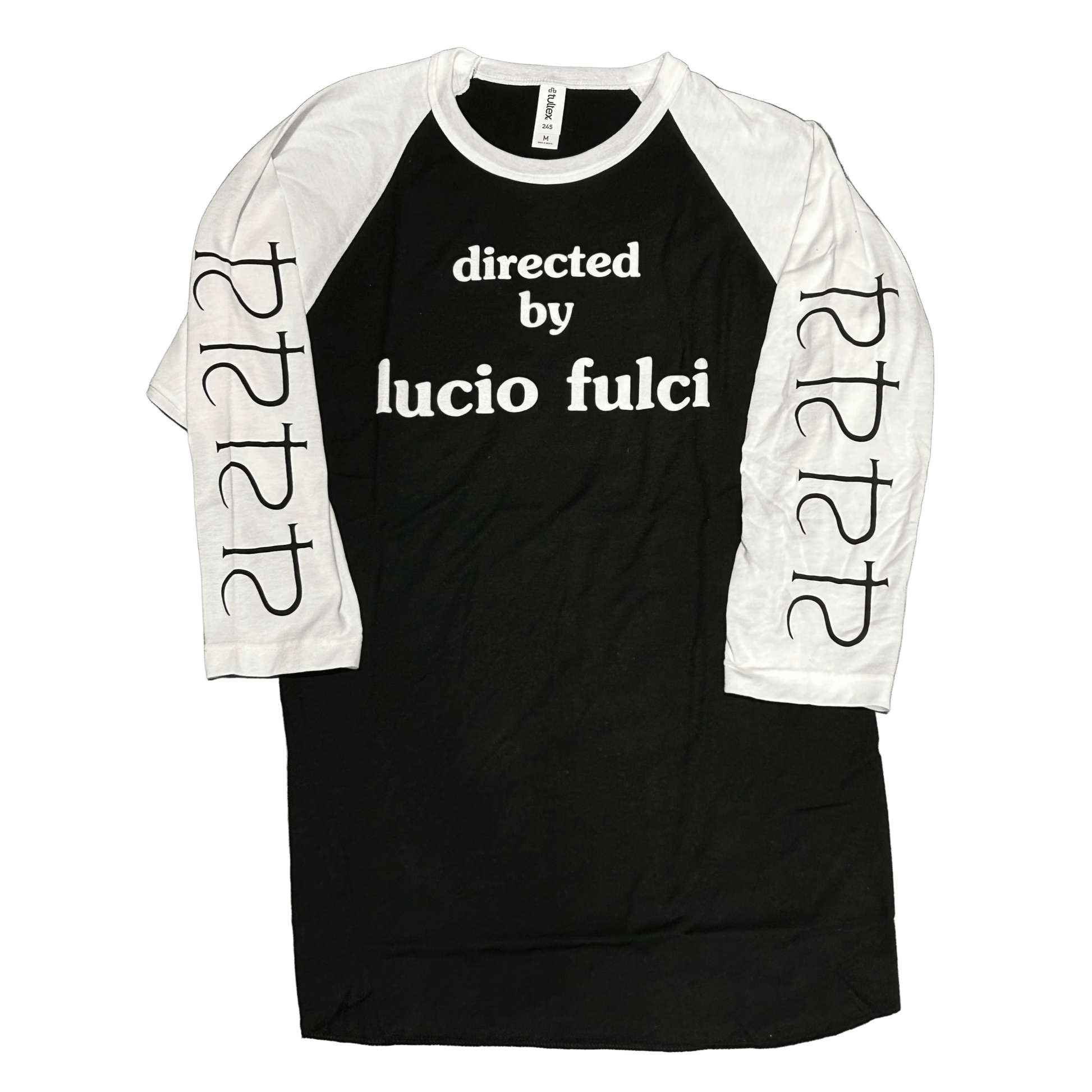 LUCIO FULCI 3/4 sleeve shirt: (Glow in the Dark) Directed By Lucio Fulci