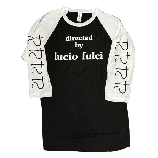 LUCIO FULCI 3/4 sleeve shirt: (Glow in the Dark) Directed By Lucio Fulci