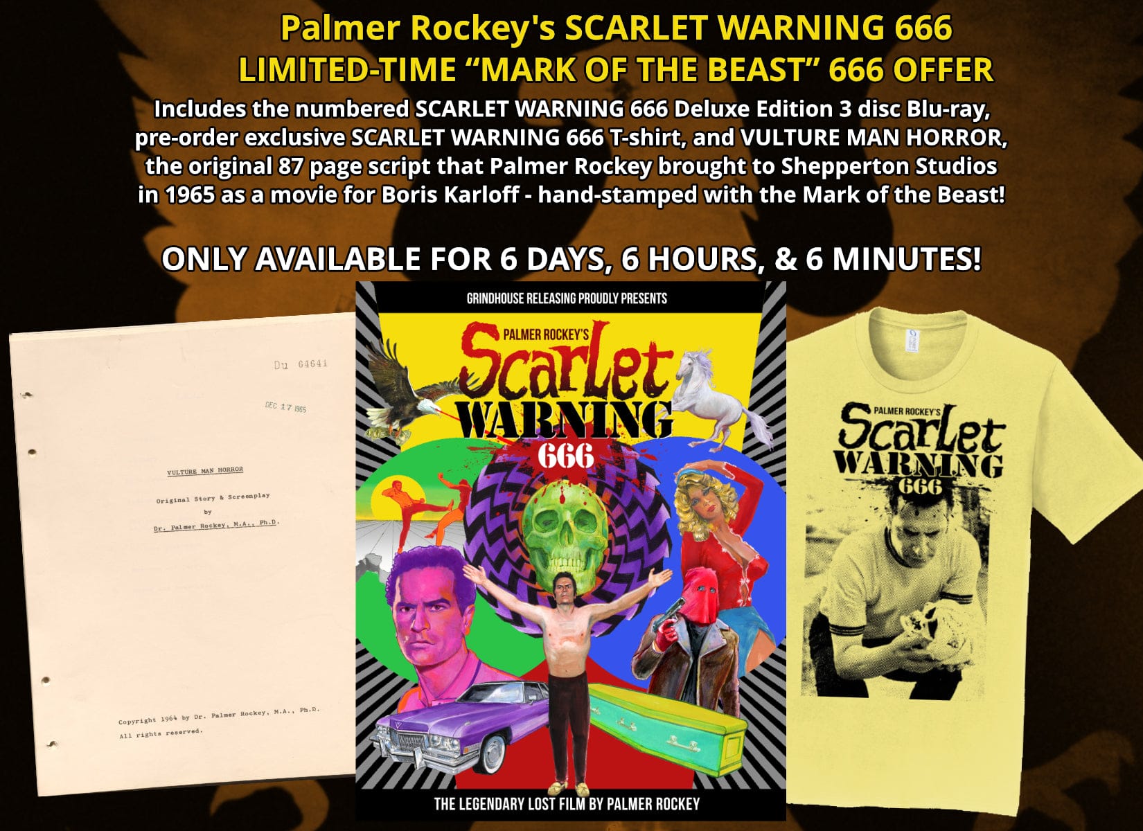 Palmer Rockey's SCARLET WARNING 666 Deluxe 3 Disc Blu-ray : LIMITED-TIME “MARK OF THE BEAST” 666 OFFER