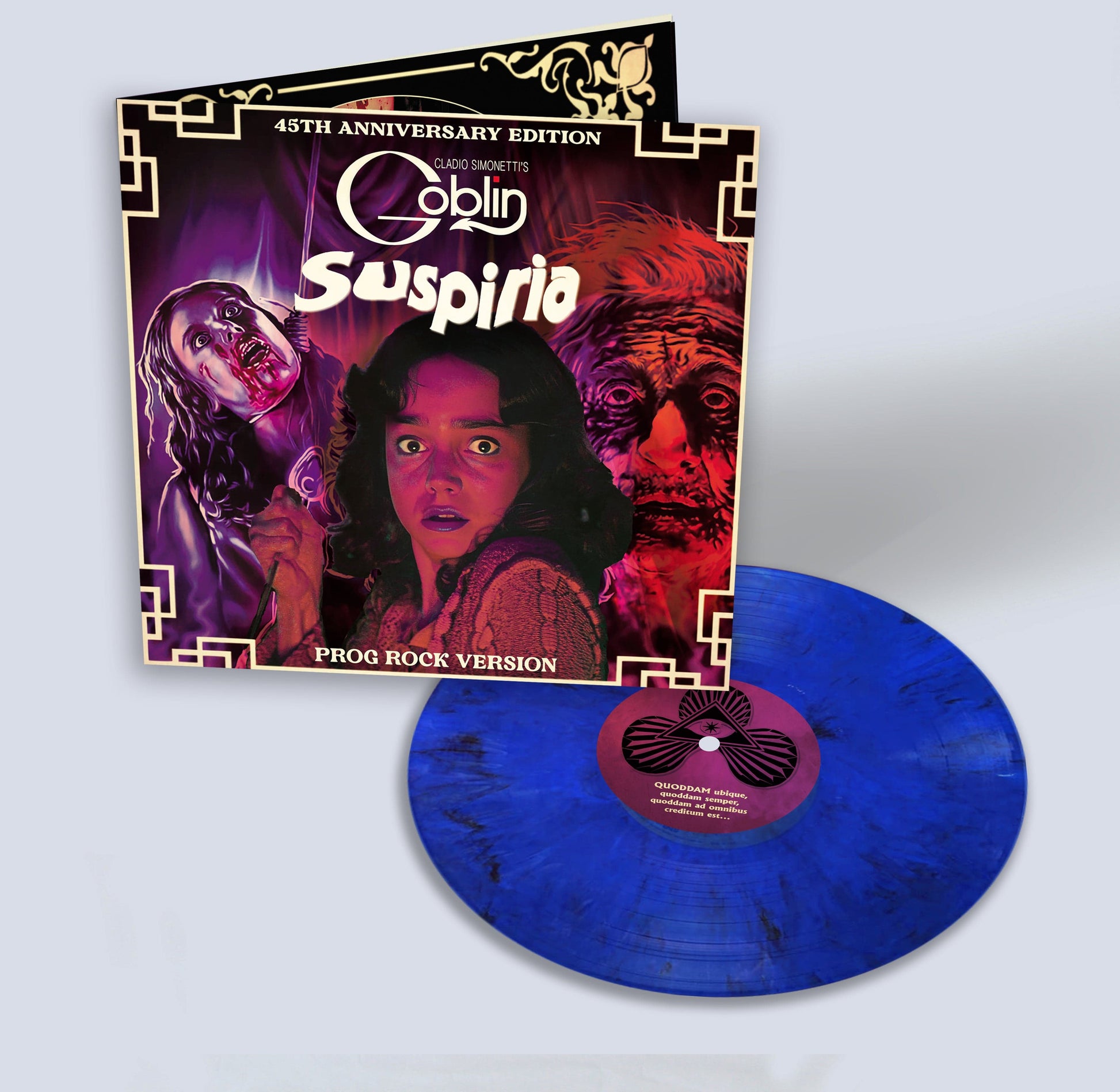 SUSPIRIA: 45th Anniversary Edition Prog Rock Version LP (CLAUDIO SIMONETTI'S GOBLIN) (marble blue clear color vinyl, 666 copies)