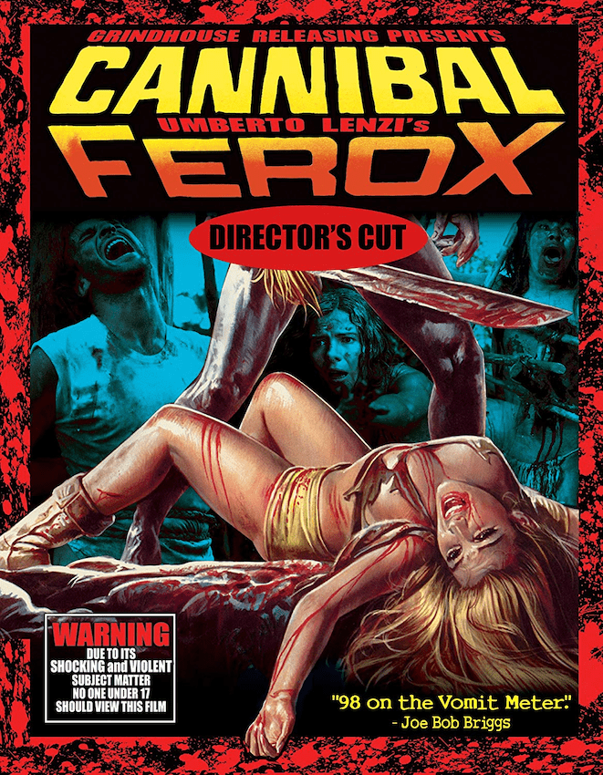 CANNIBAL FEROX (1981) 3 disc (2 Blu-ray + CD soundtrack) set: Embossed slipcover