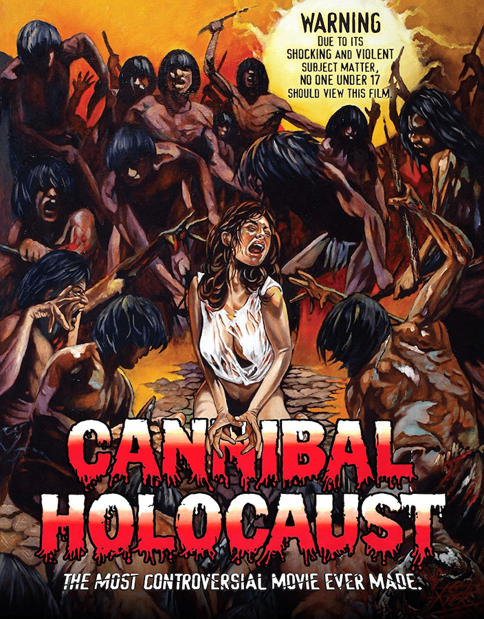 CANNIBAL HOLOCAUST (1980) 3 disc (2 Blu-ray + CD soundtrack) set: Embossed slipcover