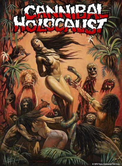 CANNIBAL HOLOCAUST Banner: Banned Painting