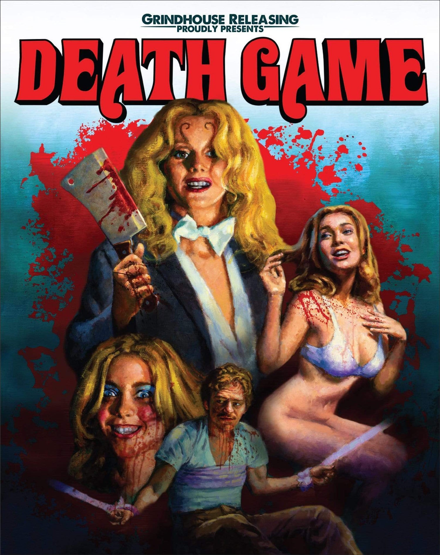 DEATH GAME (1977) 2 disc Blu-ray Set: Embossed Slipcover from Grindhouse Releasing directed by Peter Traynor, starring Sondra Locke, Collen Camp and Seymour Cassel