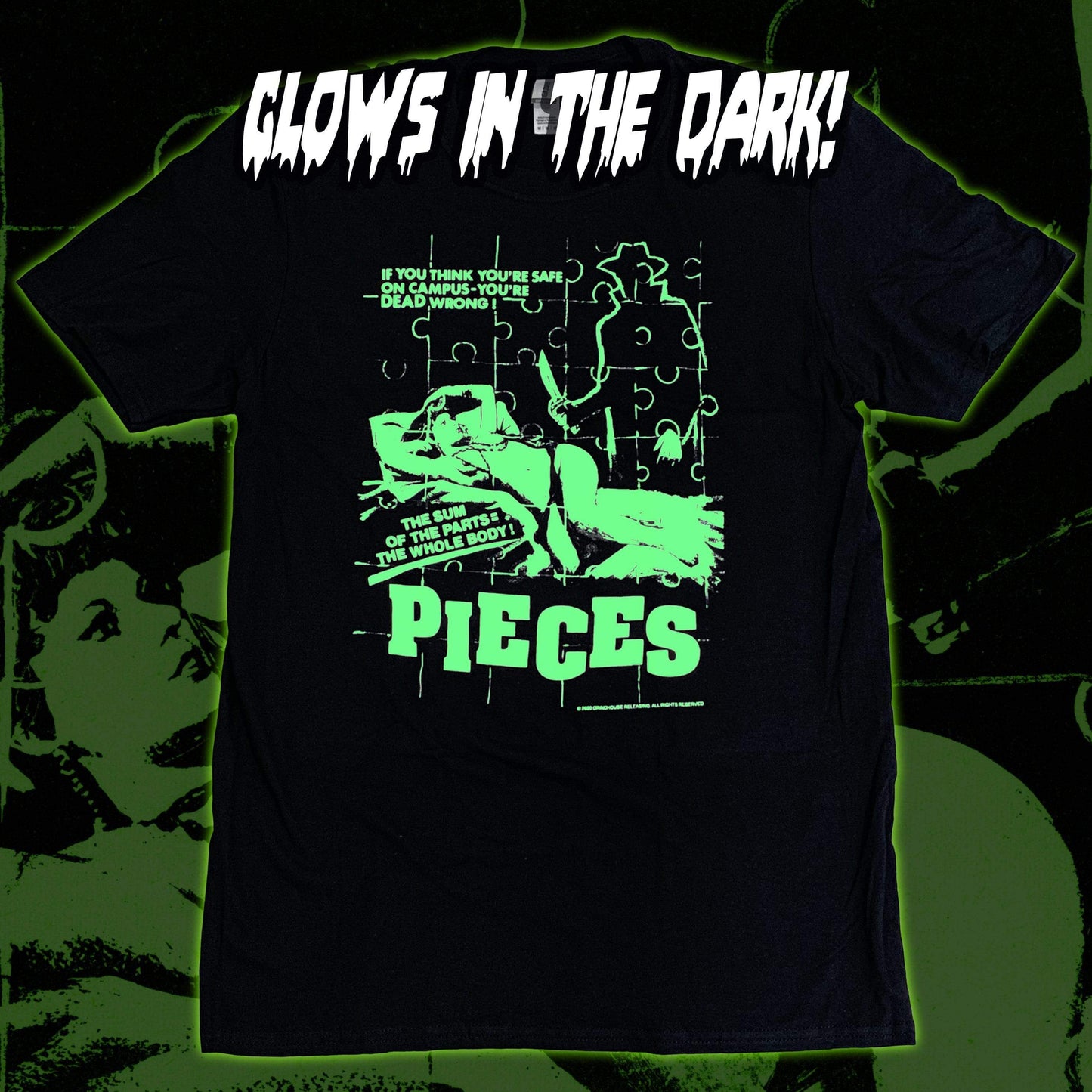 PIECES T-shirt : Glow in the Dark 1982 Ad