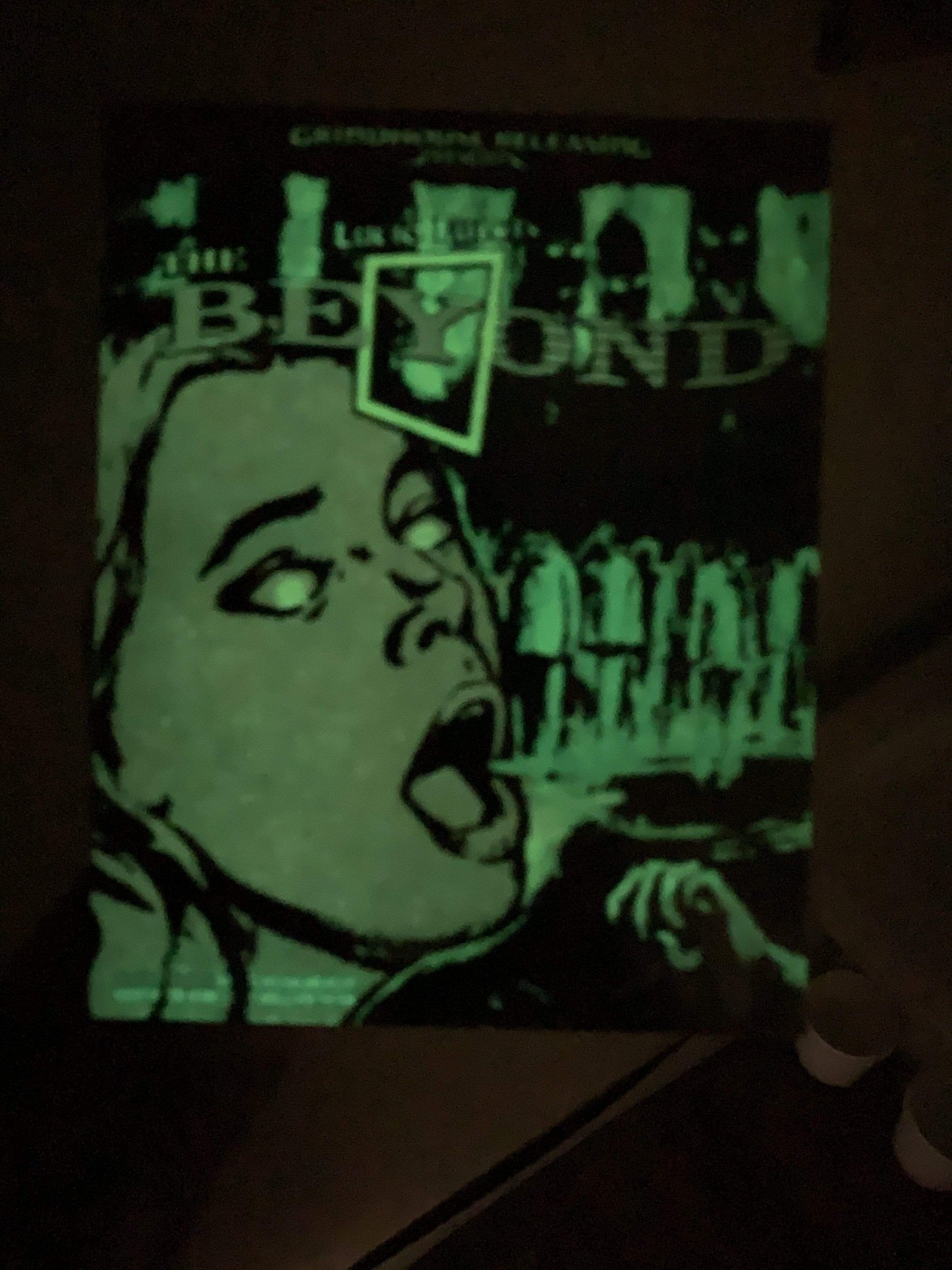 THE BEYOND (1981) 3 disc (2 Blu-ray + CD soundtrack) set: GLOW IN THE DARK embossed slipcover